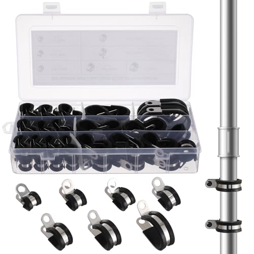 Kit colliers de serrage inoxydable 72 pièces fixation tubes et câbles - 2