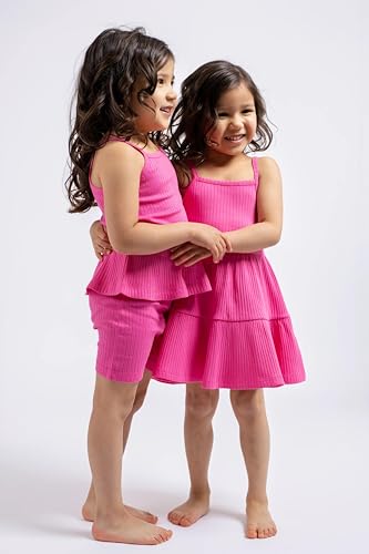 MONICA + ANDY Baby Organic Ribbed Peplum Tank + Short Set3