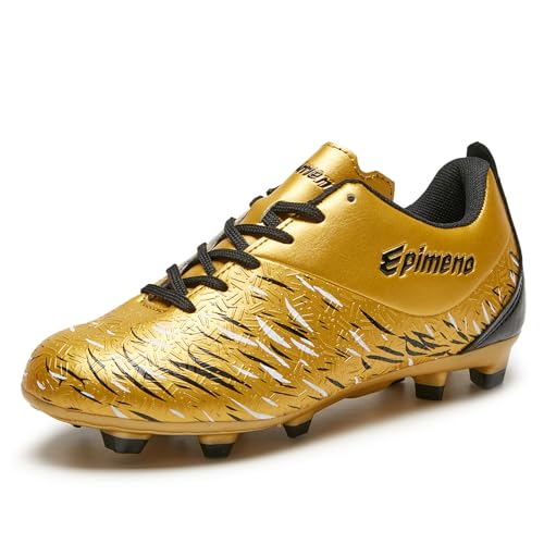 EPIMENO Fußballschuhe für Jungen Mädchen Kinder Fussballschuhe Outdoor Firm Ground Soccer Cleats(Grundschulkind/Jugendliche)