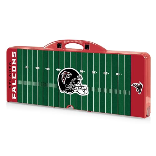Image of PICNIC TIME NFL Picnic Table Portable Folding Table with Seats and Umbrella