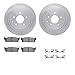 Dynamic Friction Company Rear Brake Rotors with 5000 Advanced Brake Pads includes Hardware 6512-68038