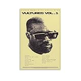 Kanye Poster West Rapper, Vintage-Poster, Leinwanddruck, 