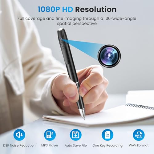 CBHLPLK 1080P HD Spy Camera, 64GB Mini Body Cam, Hidden Cameras, Mini Camera, Rechargeable Small Pocket Cam, Suitable for Feetings, Classrooms, Business Negotiations by CBHLPLK - Image 2