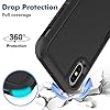 for iPhone X/iPhone Xs Case: Dual Layer Protective Heavy Duty Cell Phone Case Shockproof Rugged Bumper Tough with Screen Protector - Military Grade Drop Tested for Appple iPhone X/iPhone Xs, Black
