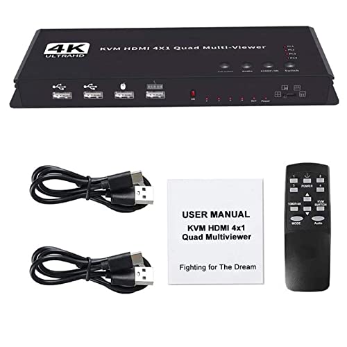 4K KVM HDMI }gbNX}`r[ArfIEH[Rg[ 4x1 NbhV[XXCb`[ 4 in 1 o̓T|[g1080P@60Hz IR [gt