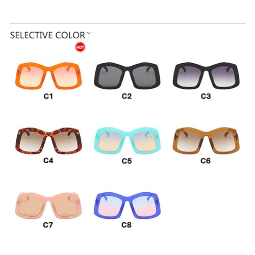 helena Retro Irregular Square Gradient Sunglasses Women 2025 Big Frame round for Ladies Fashion Unique Eyewear3