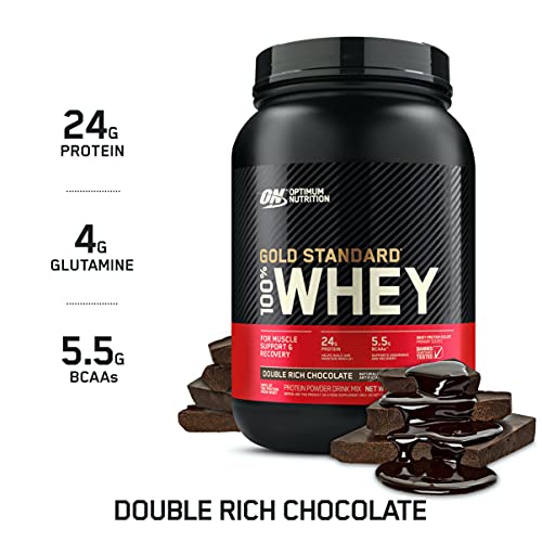 Optimum Nutrition 100% Whey Gold Standard,Double Rich Chocolate,2Lb (0.9 Kg) - Image 3