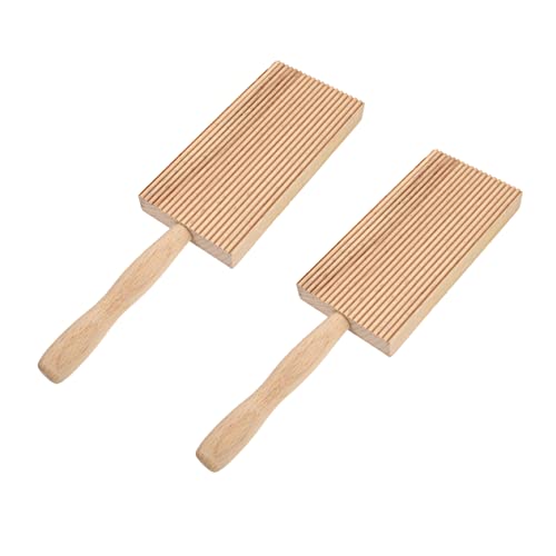 KICHOUSE 2Pcs Pasta Board Assorted Color Dough Shaping Molds with Handle for Easy Use Baking Tool for Making Spaghetti and Macaroni the Kitchen