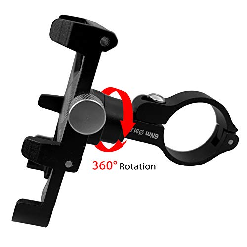 Suporte para telefone, Andoer Suporte para telefone de bicicleta em liga de alumínio Suporte de tele