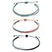 Tarsus Yarn Rope Wax String Ankle Bracelets for Women Teen Girls Layered 3 Anklet Set