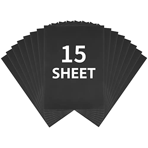 15 Sheets Thick Black Card Black Cardstock 8.5 X 11, Construction Paper 250Gsm/92Lb Thick Paper Cardstock Construction Paper For Crafts Card Making Invitations Painting Drawing Scrapbook Supplies #TOP24