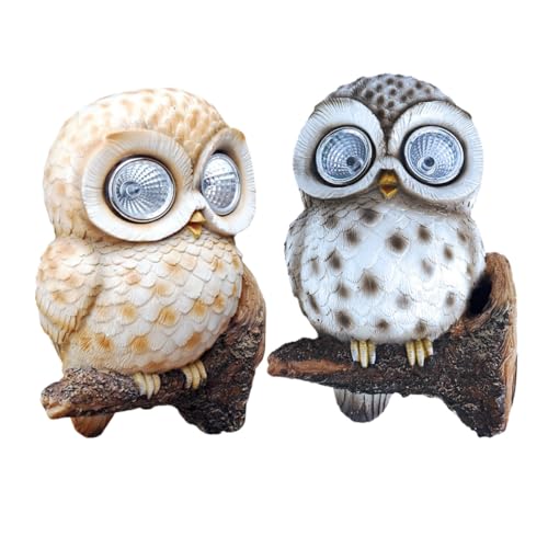 Lampe Solaire Extérieure Hibou pour Décoration Lumineuse de Terrasse