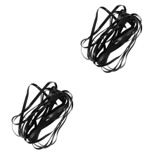OSALADI 80pcs Recorder Rubber Belt for Cassette Players and DVD Drives Flat Design for Smooth Transmission Material for Use Replacement for Old Broken Belts