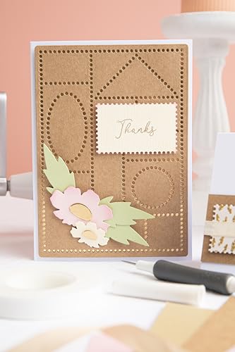 Matrice de découpe Sizzix Thinlits pour scrapbooking et pochoir imitation timbre gris
