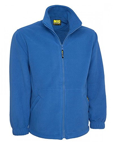 MIG - Mud Ice Gravel Mens Classic Fleece Jacket Coat Sizes XS to 4XL - Work Leisure Sports Casual (2XL - XXL, Royal Blue)