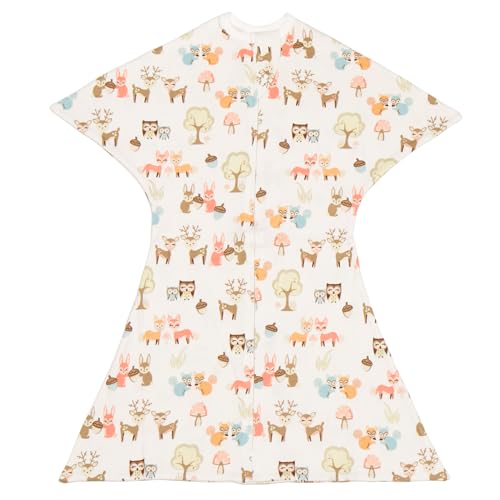 Image of SleepingBaby Zipadee-Zip Transition Swaddle - Cozy Baby Swaddle Blanket with Zipper Convenience - Roomy Wearable Blanket for Easy Diaper Changes - Woodlands, X-Small (3-6 Month)