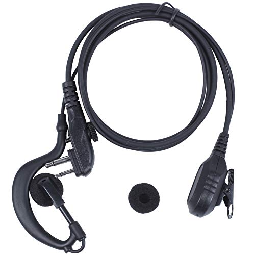 Lafeier PTT - Auriculares con micrófono para Walkie Talkie HYT TC-500 TC-518 TC-580 TC-446S TC-600 TC-610 TC-620 TC-618 TC-700