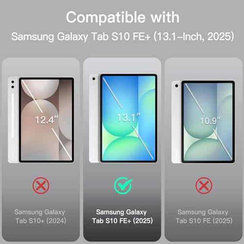 Image of JETech Cover Case for Samsung Galaxy Tab S10 FE Plus /S10 FE+ 13.1-Inch with S Pen Holder, Slim Folio Stand Protective Tablet Cover, Multi-Angle Viewing (Blue)