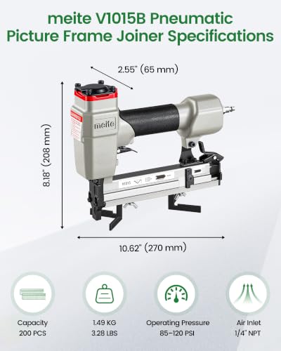 Image of meite V-Nailer Series V1015B Picture Frame Joiner or Picture Frame Nailer (Size 9 /32-Inch to 19 /32-Inch)
