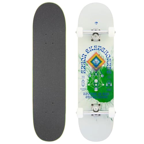 Arbor Whiskey 8.0 Experience Complete Skateboard - Skateboard Complete for Kids and Beginners - 54mm 90A Wheels, ABEC 7 Bearings, and Griptape Included
