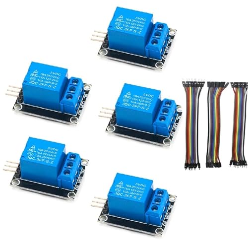 Relais KY-019 DC5V module de commutation 1 voie avec câbles de liaison 10 broches