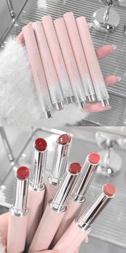 Image of Gege Bear Moisturizing Solid Lip Gloss Set | High-Pigment Gloss Stick with Glossy Finish | Luxury Lipstick with Rich Color & Hydration | Nourishing Lip Balm Texture Meets Vibrant (05# Maple, 2g)