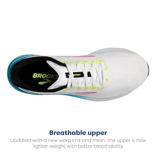 Brooks Women’s Hyperion Neutral Running Shoe - White/Blue/Pink - 8.5 Medium