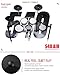 AKLOT Electric Drum Set with Kick-Tower: 4 Dual Zone Mesh Pads, 8’’ Tower-Style Kick Drum, 10’’ Snare, Dual Zone 10’’ Cymbals with Choke, 360 Sounds, User Kit, USB-MIDI, Throne, B-CORE 540 Air, Black