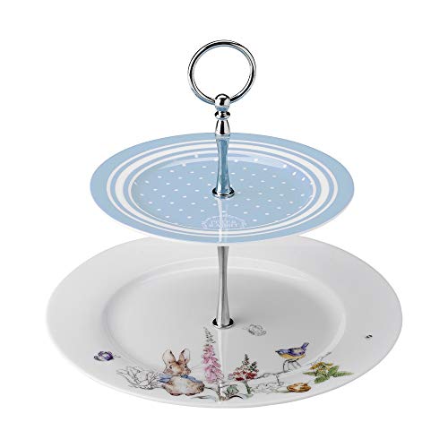 Peter Rabbit Classic Porcelain 2 Tier Cake Stand by Stow Green Cover