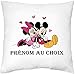 Générique Mille et Un KDO - Housse de Coussin personnalisée Mickey et Minnie prénom au Choix