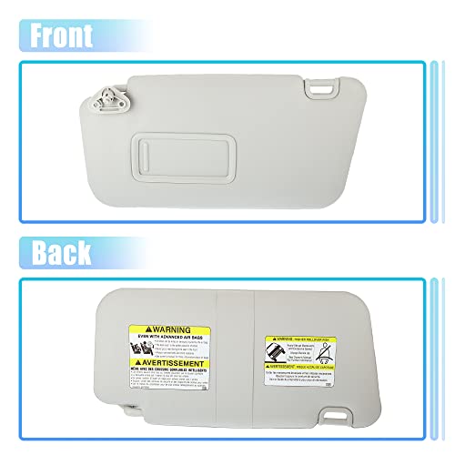 X Autohaux Front Left Side Car Sun Visor For Subaru Forester 2009 2010 2011 2012 2013 92011Sc033Lo Gray #TOP4