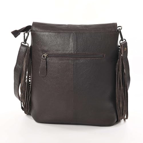 Sunset Star Crossbody Bag - Real Cowhide Hairon Women's Handbag with Leather Fringes3