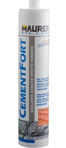 Sigillante Acrilico Effetto Cemento "Cementfort" 300Ml. Grigio