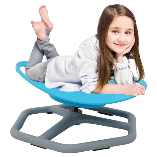 YULEYU Silla giratoria para niños autistas, silla giratoria sensorial para entrenamiento de autismo, coordinación física y equilibrio, con mango de seguridad y diseño antideslizante, asiento giratorio