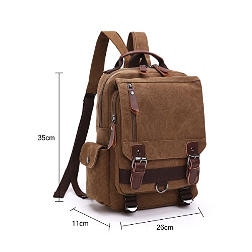 LOSMILE Unisex Backpack Daypack rugzakken Schoudertassen Canvas Messenger Bag Travel Crossbody Sling Bag. - Image 4