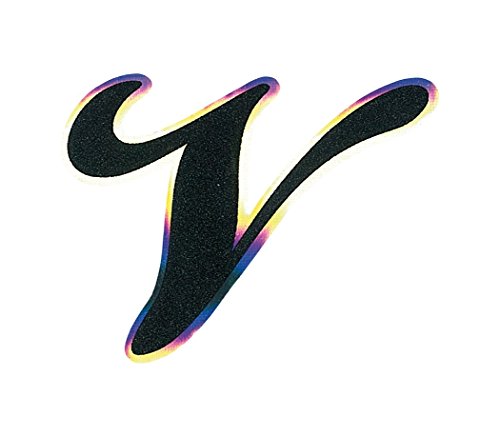 4R Quattroerre.it Pegatina Letra V, Negro, V-Holográfica