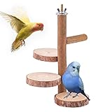 Mogoko Natural Wood Bird Perches Parrot Perch Birdcage Stands for Parakeets Cockatiels, Conures, Mac