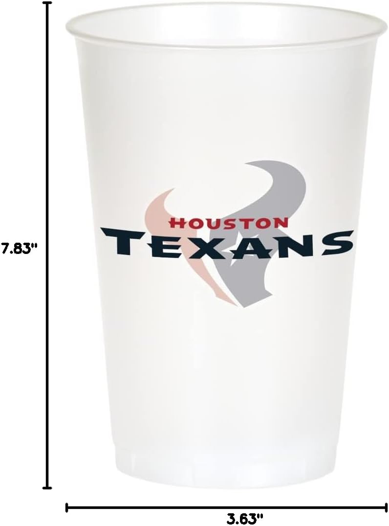 Trendware Houston Texans Plastic Cups, 24 ct, Officially Licensed