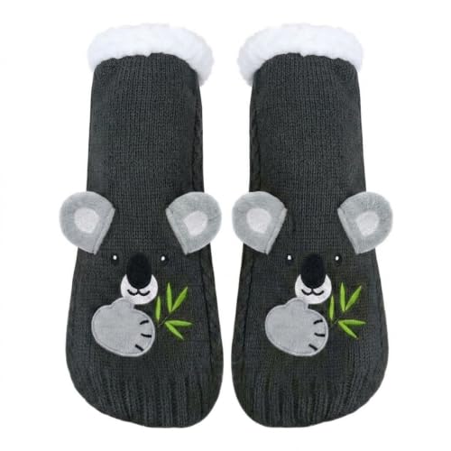 Image of ZYZX Cute Animal Slipper Socks for Women with Grips,Fuzzy Socks Indoor