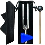 Casidoxi 528 Hz Tuning Fork for Healing with Silicone Hammer & Cleaning Cloth Chakra DNA Repair Sound Healing Instrument Tuning Forks