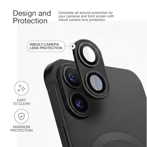 Image of amazon basics Premium Mag-Safe Case for iPhone 17 | Shockproof & Anti-Scratch Cover | Soft Silicone with Wireless Charging | Camera Lens Guard - Black