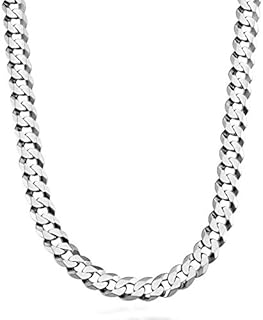 Stainless Steel Cuban Link Curb Rope Chain Necklace for Men Women, 5/7/9 mm Width, 20/22/24 inch Length, Metal, base