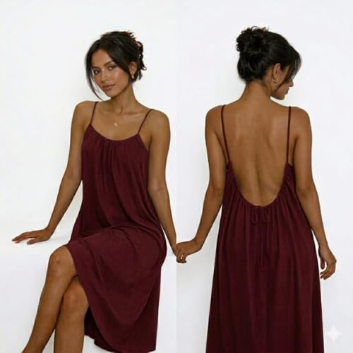 Image of Cheekee Honeymoon Soft Flow Maxi Dress for Women - Off Shoulder Nighty Gown, Comfortable Lounge & Romantic Nightwear