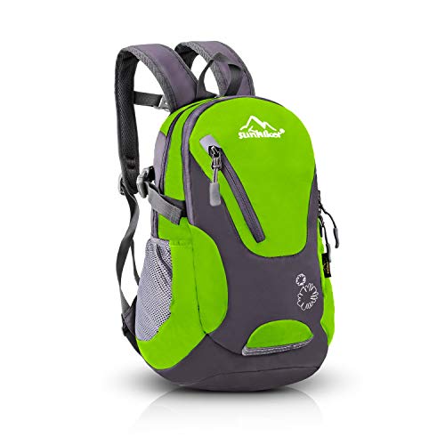 Cycling Hiking Backpack Sunhiker Water Resistant Travel Backpack Lightweight SMALL Daypack M0714 (Green)
