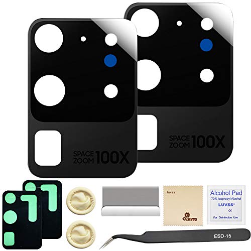 LUVSS for Samsung Galaxy S20 Ultra Back Camera Glass Lens Replacement Kit. for Galaxy S20 Ultra LTE/5G 6.9â€™ SM-G988-2 Pack