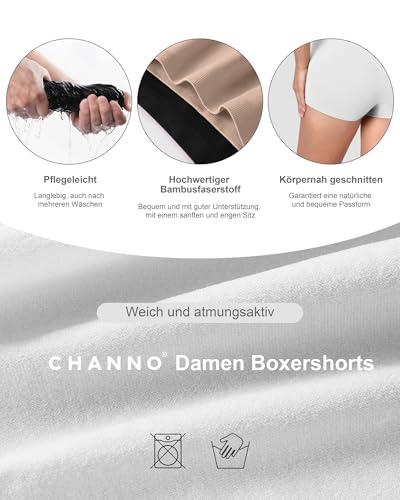 Channo Bambusfaser Nahtlos Boxershorts Damen: Atmungsaktiv Weich und Hautfreundlich Ideal für Sensible Haut bei Yoga Fitness oder in der Freizeit 5er Pack (Sortiert S)