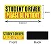 Student Driver Magnet for Car, 3 Pack Please Be Patient New Student Driver Sticker Safety Warning Reflective Signs, Reusable Magnetic Reflective Rookie Drivers Bumper Sticker
