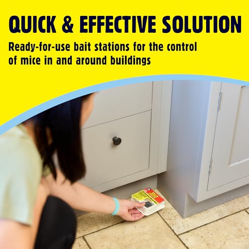 The Big Cheese Ready-Baited Mouse Killer Station - Twinpack Kills Mice Sealed, Single Use Ready-To-Use Bait Station Disposable Difenacoum Indoor Use, White