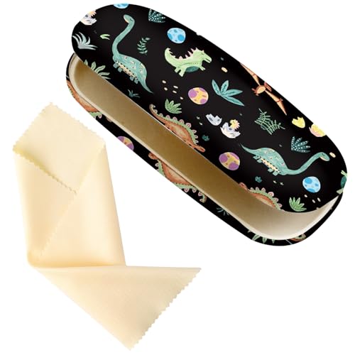 Image of Glasses Case Hard Shell,Portable Protective Eyeglasses Case, Eyeglass Holder Box with Cleaning Cloth,for Women Men