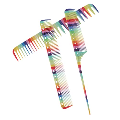 PATKAW 3 Piezas Peine Cepillo Secador De Pelo Cepillo De Pelo Curvo Estilo Productos Kit De Herramientas Para Peinar El Cabello Cepillo De Pelo De Colorful Resina